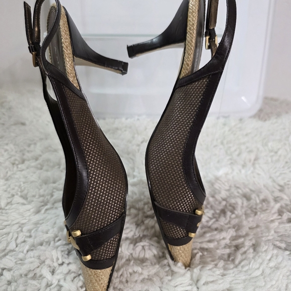 A. Marinelli Slingback Heels, SIZE:9.5, BROWN & TAN - Picture 10 of 16